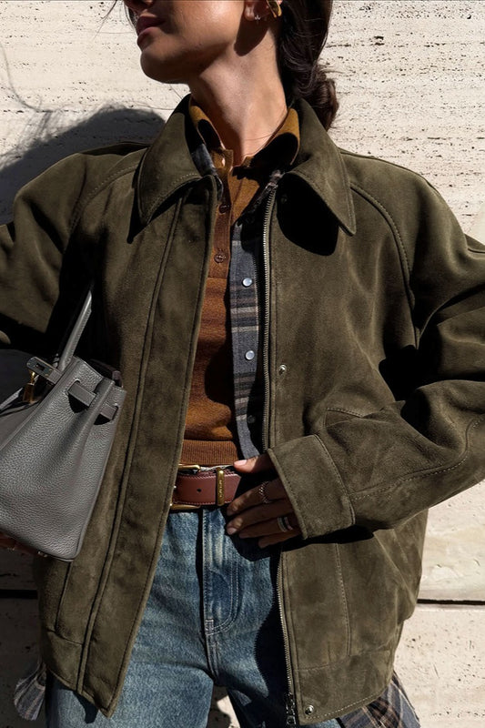 Vintage-Reversjacke mit Reißverschluss