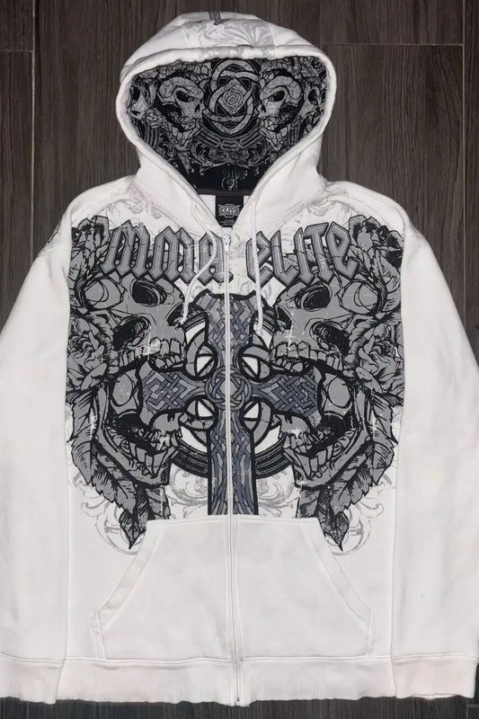 Oversize-Hoodie mit Retro-Camouflage-Print