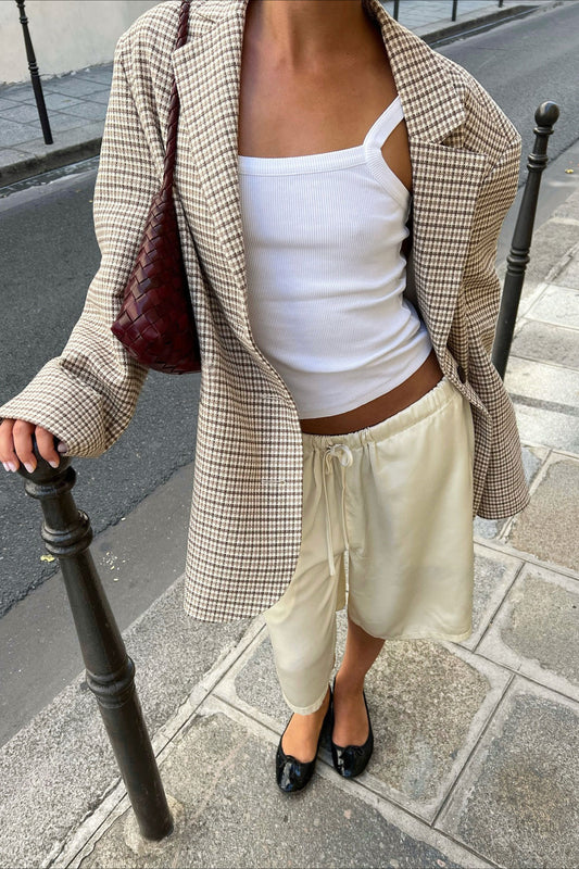 Schicker Vintage-Business-Blazer mit Karomuster