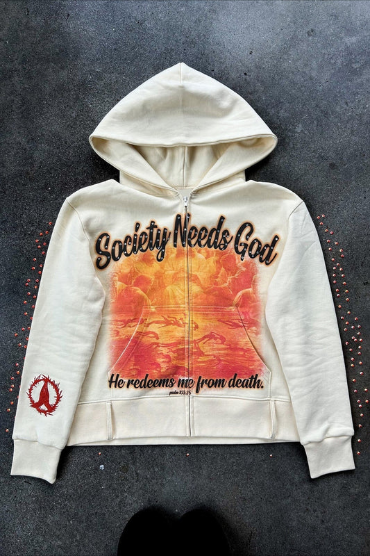 Hoodie mit Vintage-Print