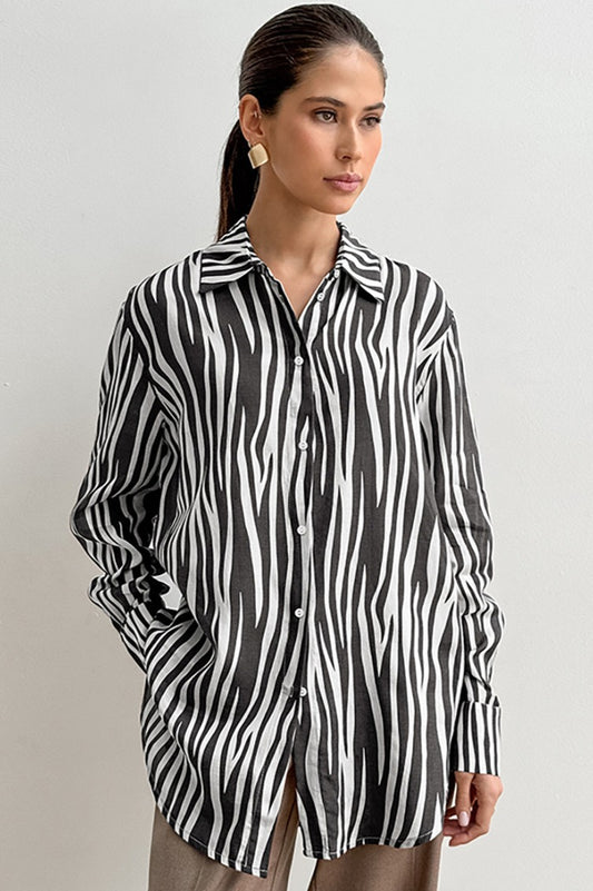 Lässige Bluse mit lockerer Passform und langen Ärmeln