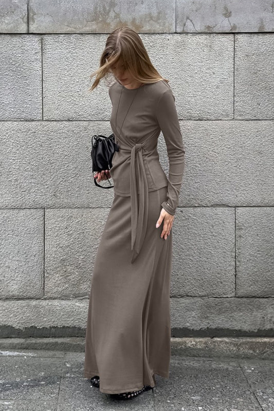 Vintage Strickoberteil und Rock Zweiteiliges Set