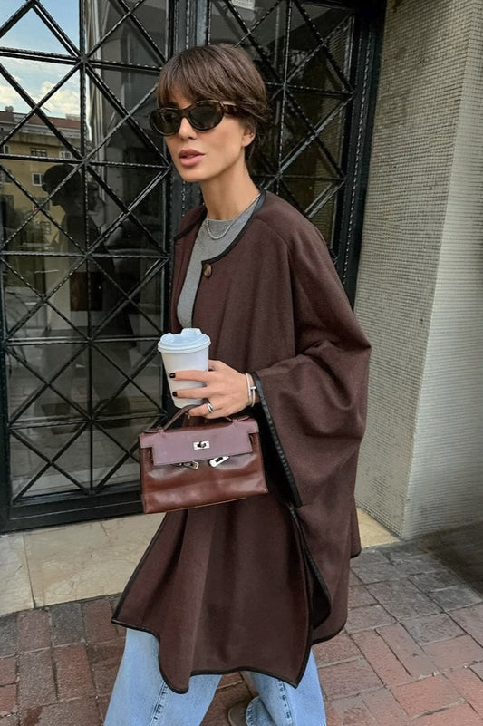 Vintage Mantel mit Fledermausärmeln