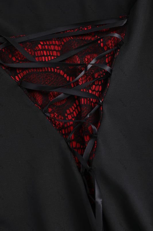 Punk-tailliertes Halloween-Gothic-Kleid