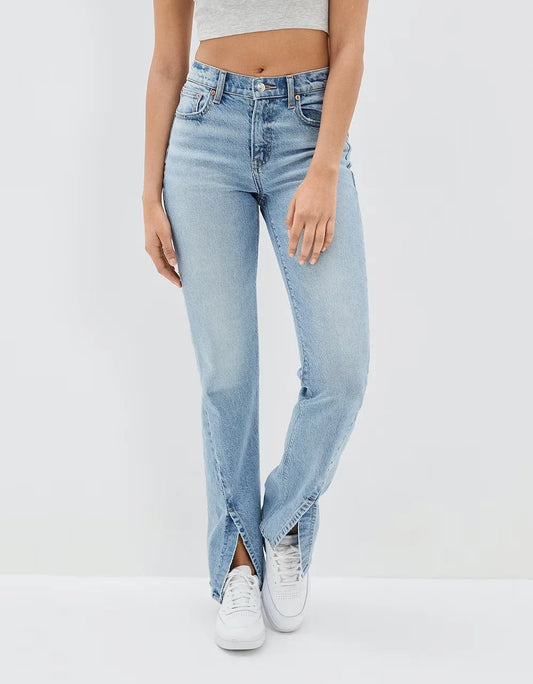 2024 New Slit Slim Flare Women’s High Waist Fashion Flared Pants Streetwear Jean