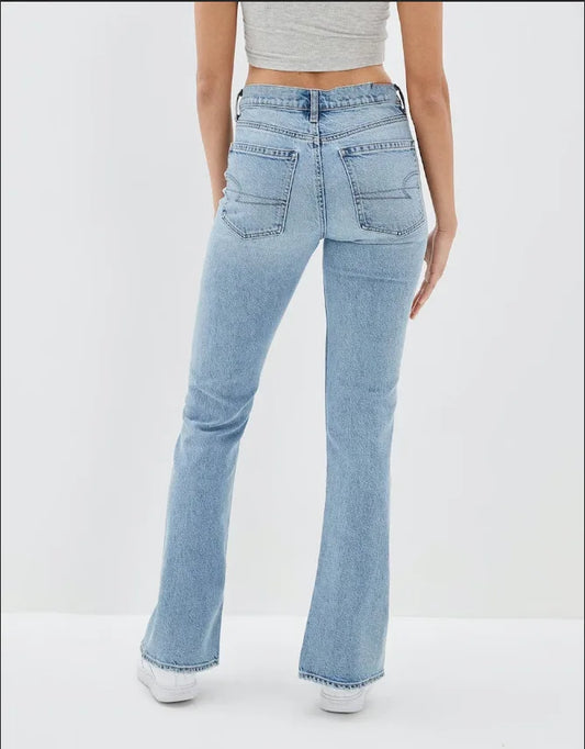 2024 New Slit Slim Flare Women’s High Waist Fashion Flared Pants Streetwear Jean