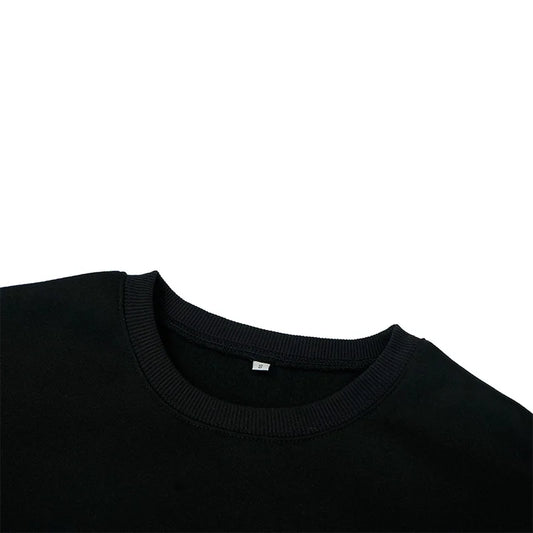 Leisure Merry Alphabet Printed Soft Round Neck Retro Christmas Hoodie Hoodies-L