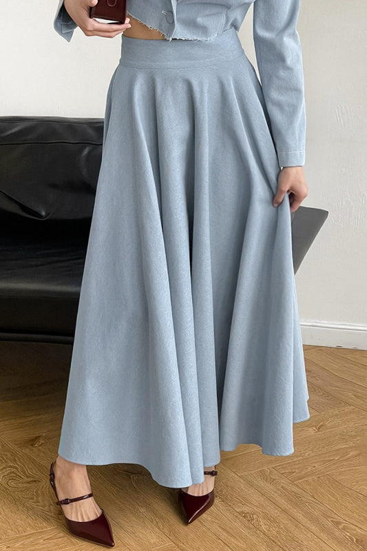 Cotton A-Line Maxi Skirt
