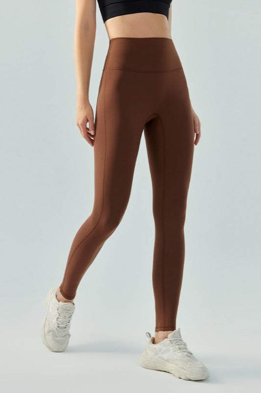 Hochgeschnittene, nahtlose Thermoleggings mit Bauchkontrolle