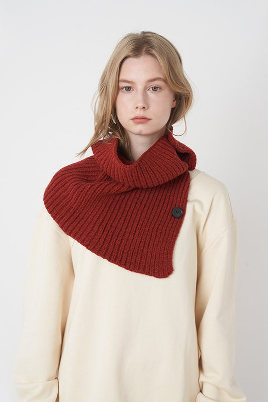 Strickschal aus Wollmischgewebe mit abnehmbaren Knöpfen