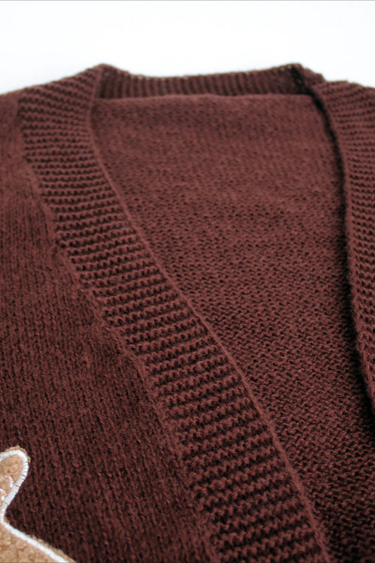 Kurzer Strickcardigan mit Cookie-Charakter