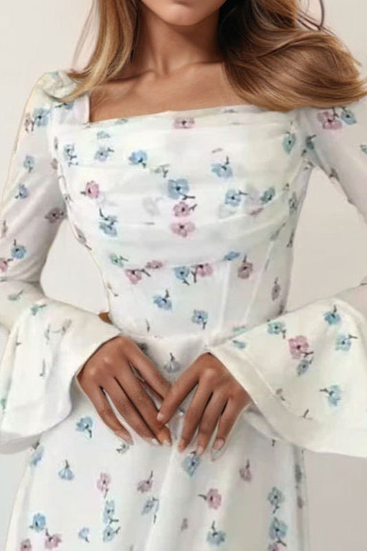 Schulterfreies, einfarbiges Partykleid mit Taillenbesatz