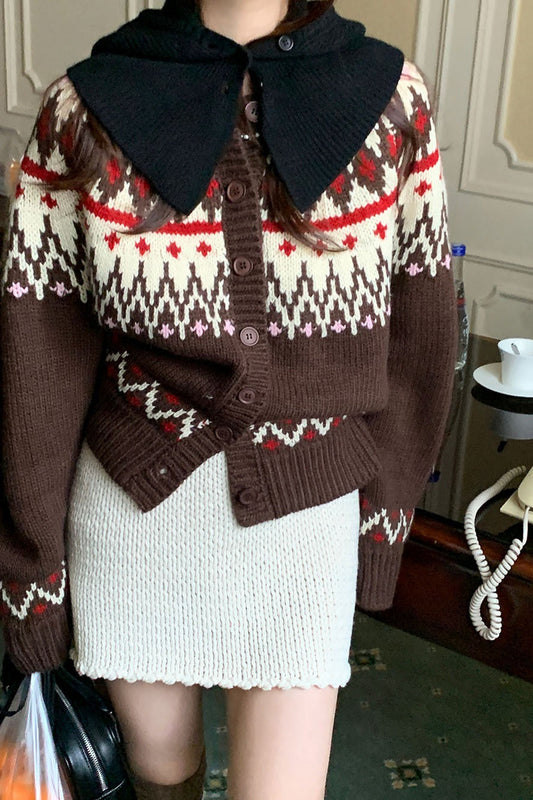 Dicker Fair-Isle-Jacquard-Cardigan