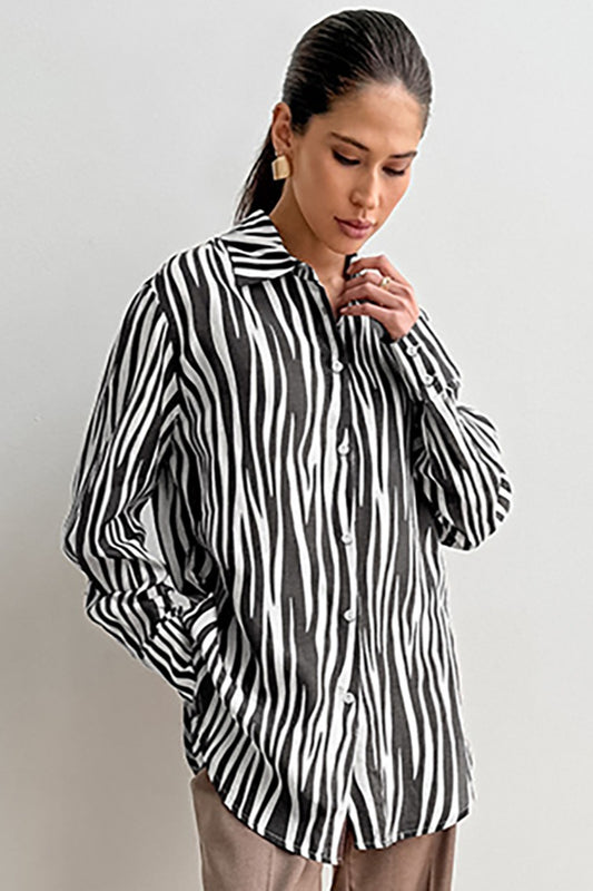 Lässige Bluse mit lockerer Passform und langen Ärmeln