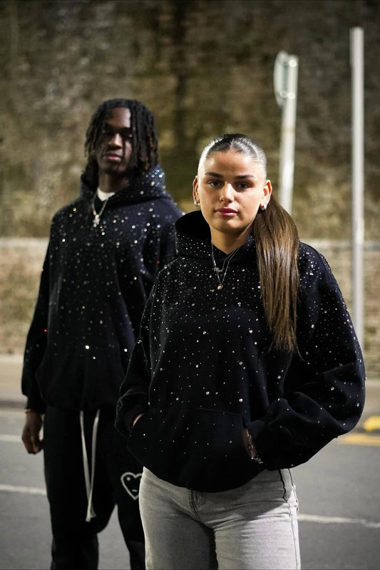 Sexy Crystal Star Hooded Pullover Hoodie