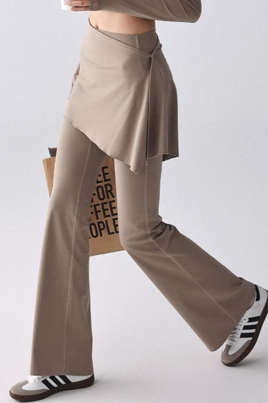 Ausgestellte, hochgeschnittene Leggings mit Fleecefutter und Rock