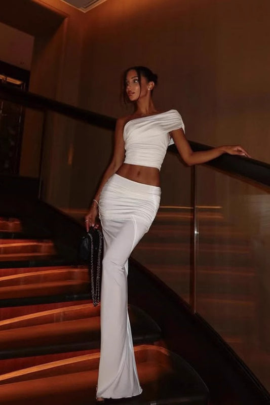 Sexy, elegantes Maxikleid mit hoher Taille