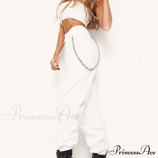 Lose Streetwear-Hose mit Ketten