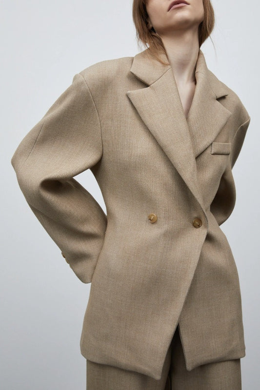 Vintage Blazer mit Doppelrevers und lockerer Passform