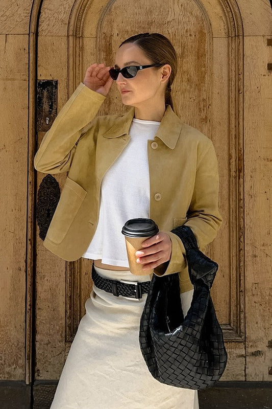 Pendlerjacke aus Wildlederimitat