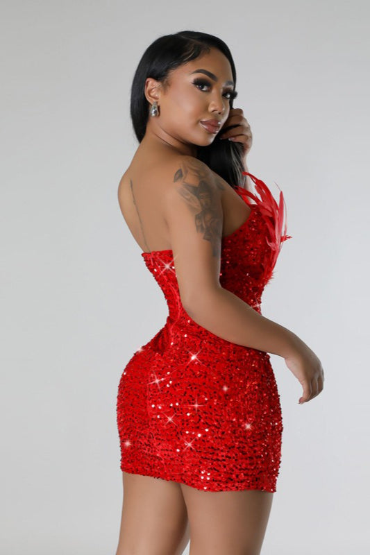 Trendiges, heiß begehrtes Pailletten-Abendkleid