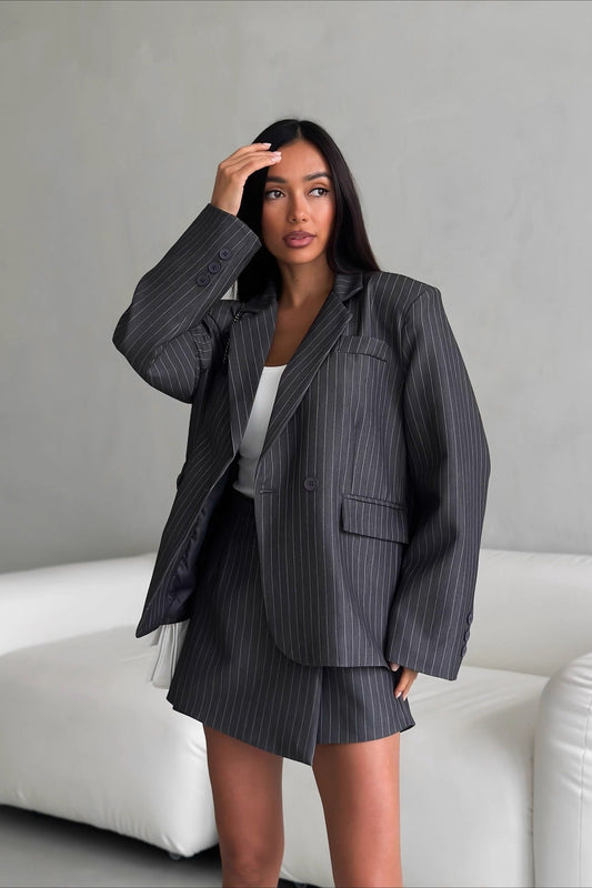 Elegantes Blazer-Zweiteiler-Shorts-Set