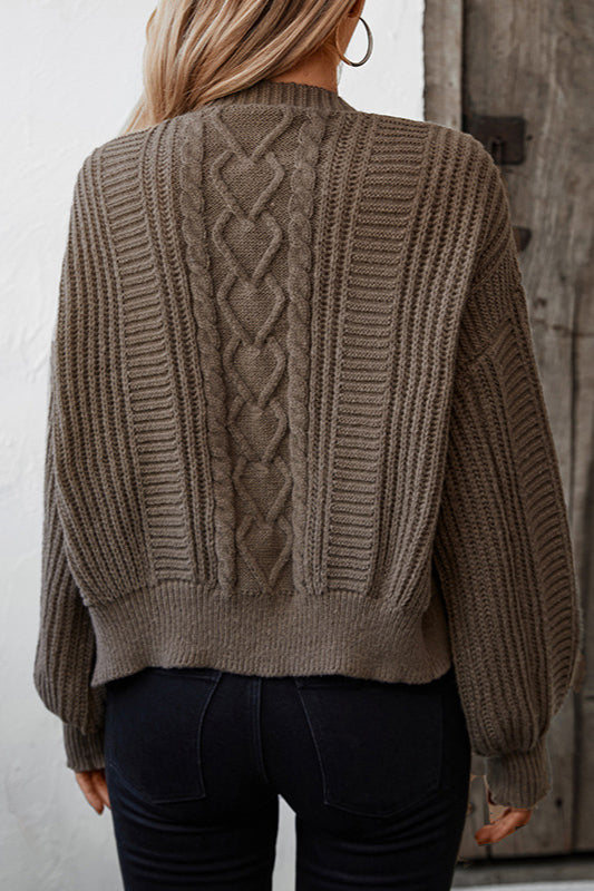 Lockere Strickjacke mit Knöpfen