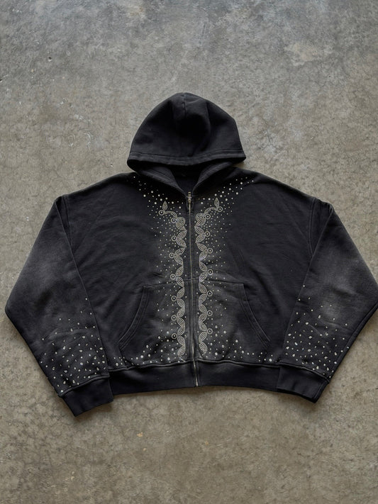 Kapuzenjacke mit Kristalldetail