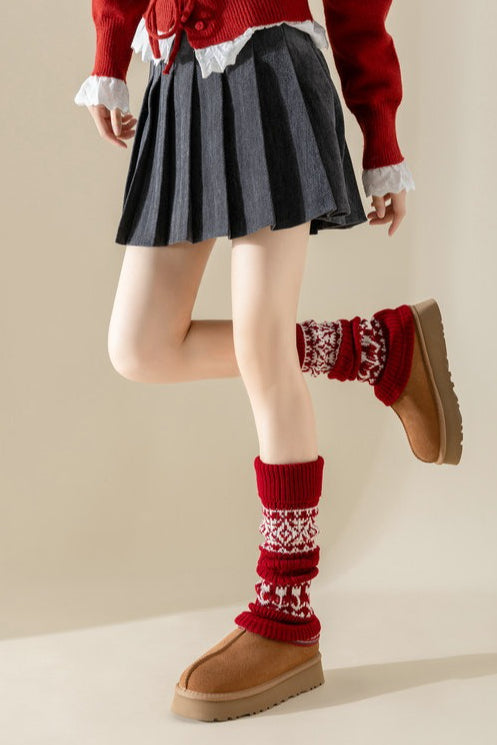 Gerippte, lässige Beinstulpen