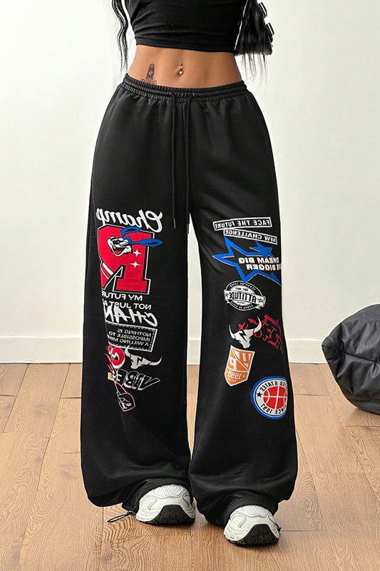 Printed Hip Hop Loose Casual Pants