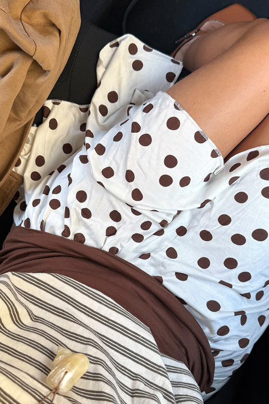 Asymmetrischer Minirock mit Polka Dot-Farbblock