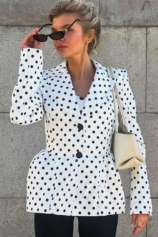 Schicke, kurze Jacke mit Polka Dots