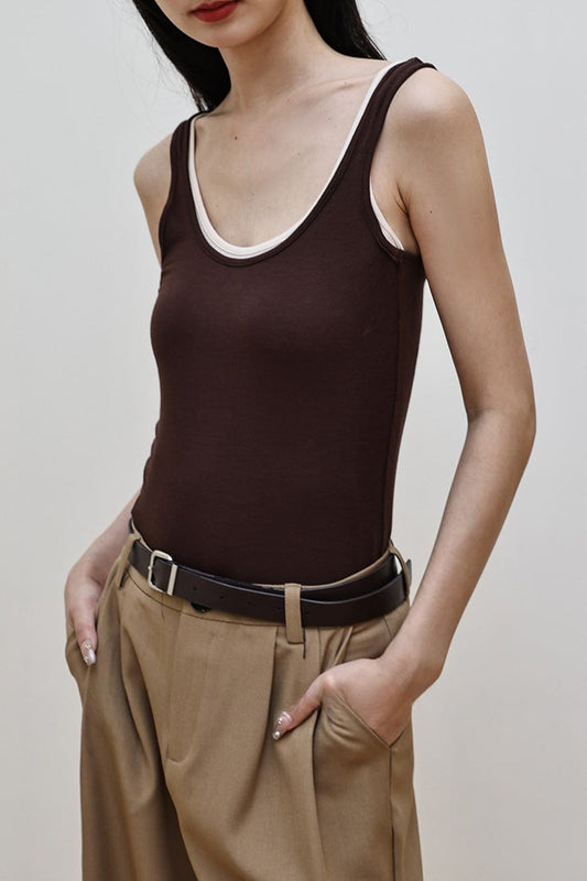 Ärmelloses Stricktop aus Wollmischung