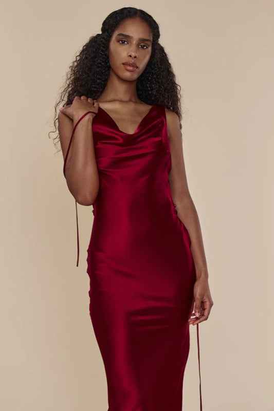 Slim Fit Open Back Maxi Dress