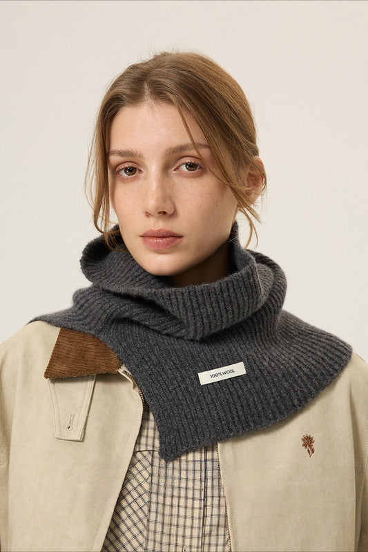 Mehrlagiger Strickschal aus 100 % Wolle