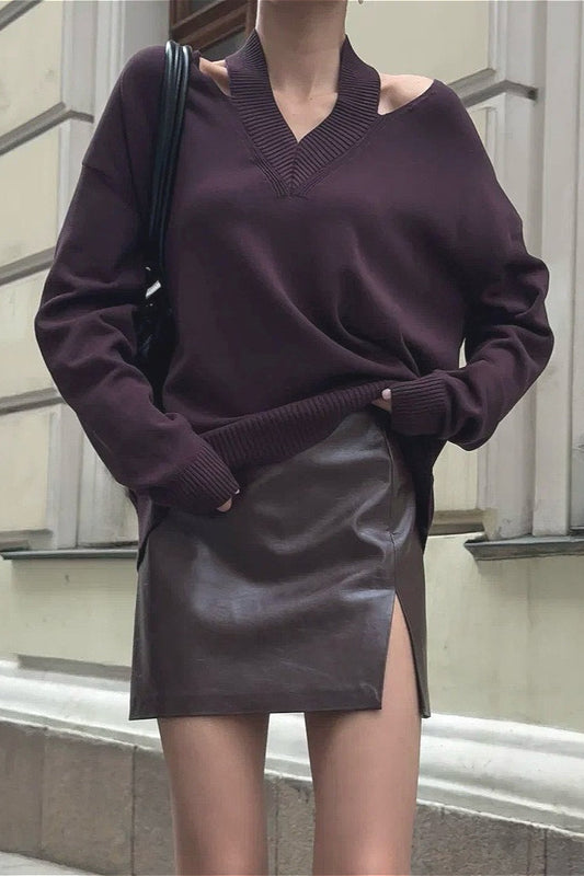 Vintage Neckholder Off Shoulder Bluse