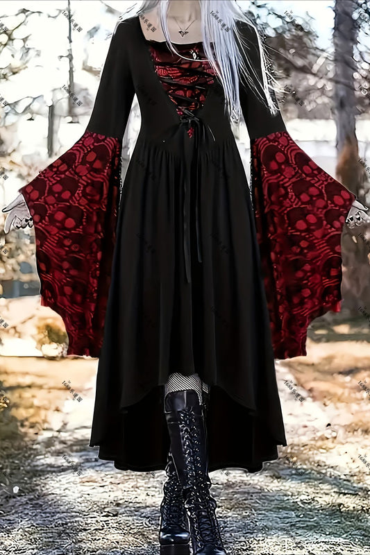 Punk-tailliertes Halloween-Gothic-Kleid