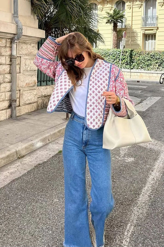 Streetwear Wendbarer bedruckter Steppmantel