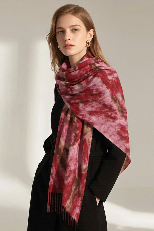 Schal aus Acrylmischung mit Wellenmuster