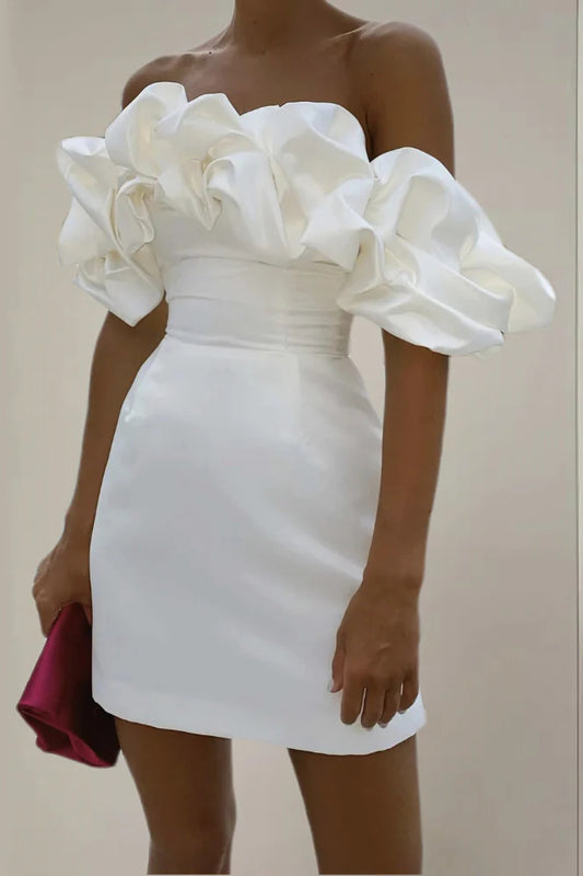 Puffkragen Slim Fit Party-Abendkleid