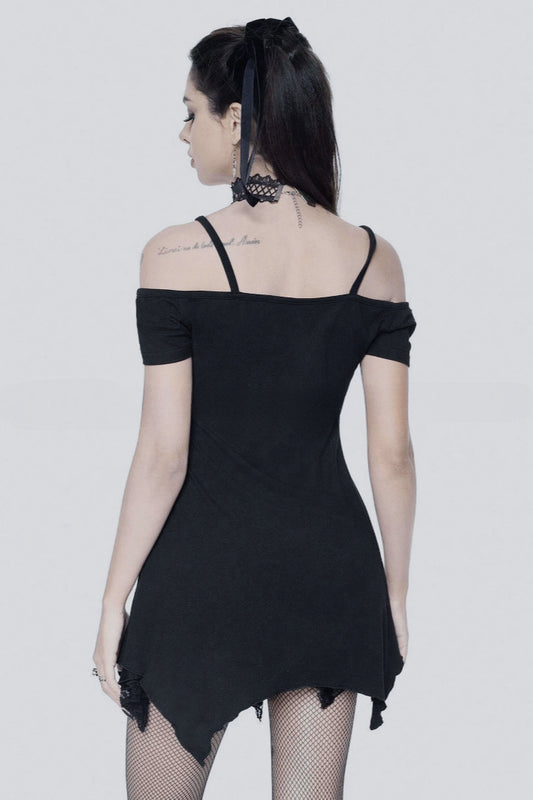 Gothic-Kleid aus transparenter Spitze