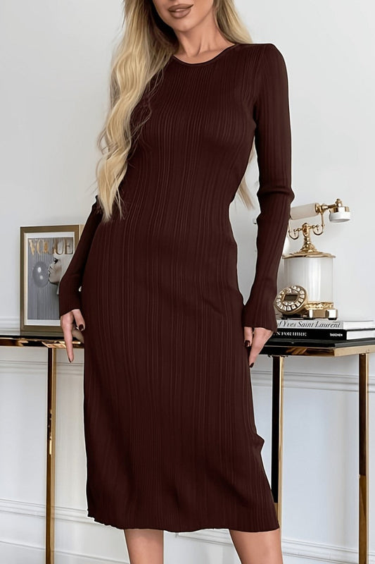 Lässiges Strickkleid mit langen Ärmeln
