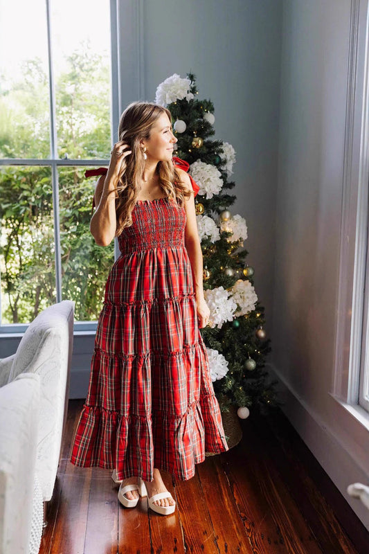 Buntes Unterkleid mit Karomuster