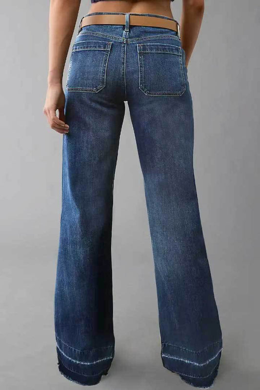 Gerade geschnittene Vintage-Jeans mit hoher Taille