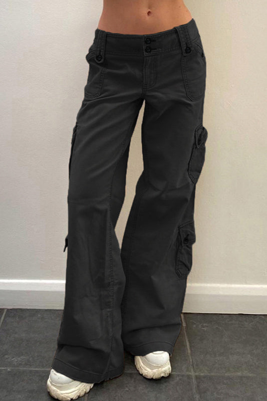 Vintage Street-Style Low-Waist Cargohose