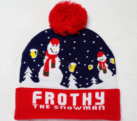 LED-Schneeflocken-Jacquard-Mütze