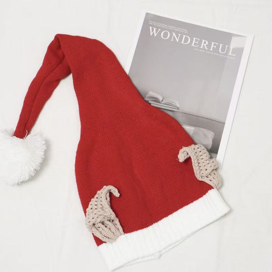 Klassische rote Strickmütze