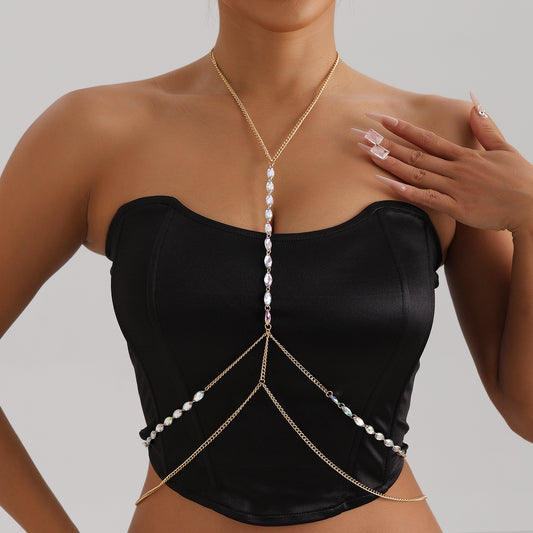 Sexy Metal Cross Thin Chain Body Chain