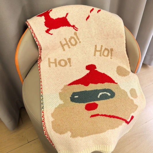 Flauschige Weihnachtsmannmütze, roter Schal