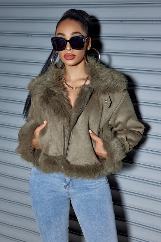 Vintage Wildleder Kurzjacke Jacke